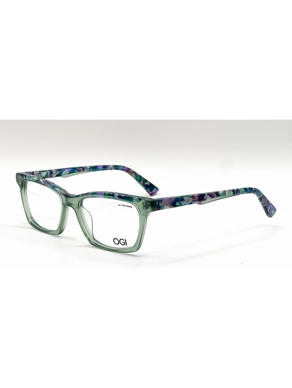 Ogi 9244 2216 Green Blue Marble Full Rim Authentic Eyeglass Frames 51-17-140